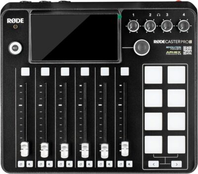 81AXtorUCsL. AC SL1500 1781335659 7851 RODE RODECaster Pro II + RODECaster Video All-in-One Production Console + 64GB Micro SD Memory Card + 4x 10 Foot XLR + 2x USB-C + 4x 1/4 TRS + Cable Ties + Fiber Cloth (Bundle)