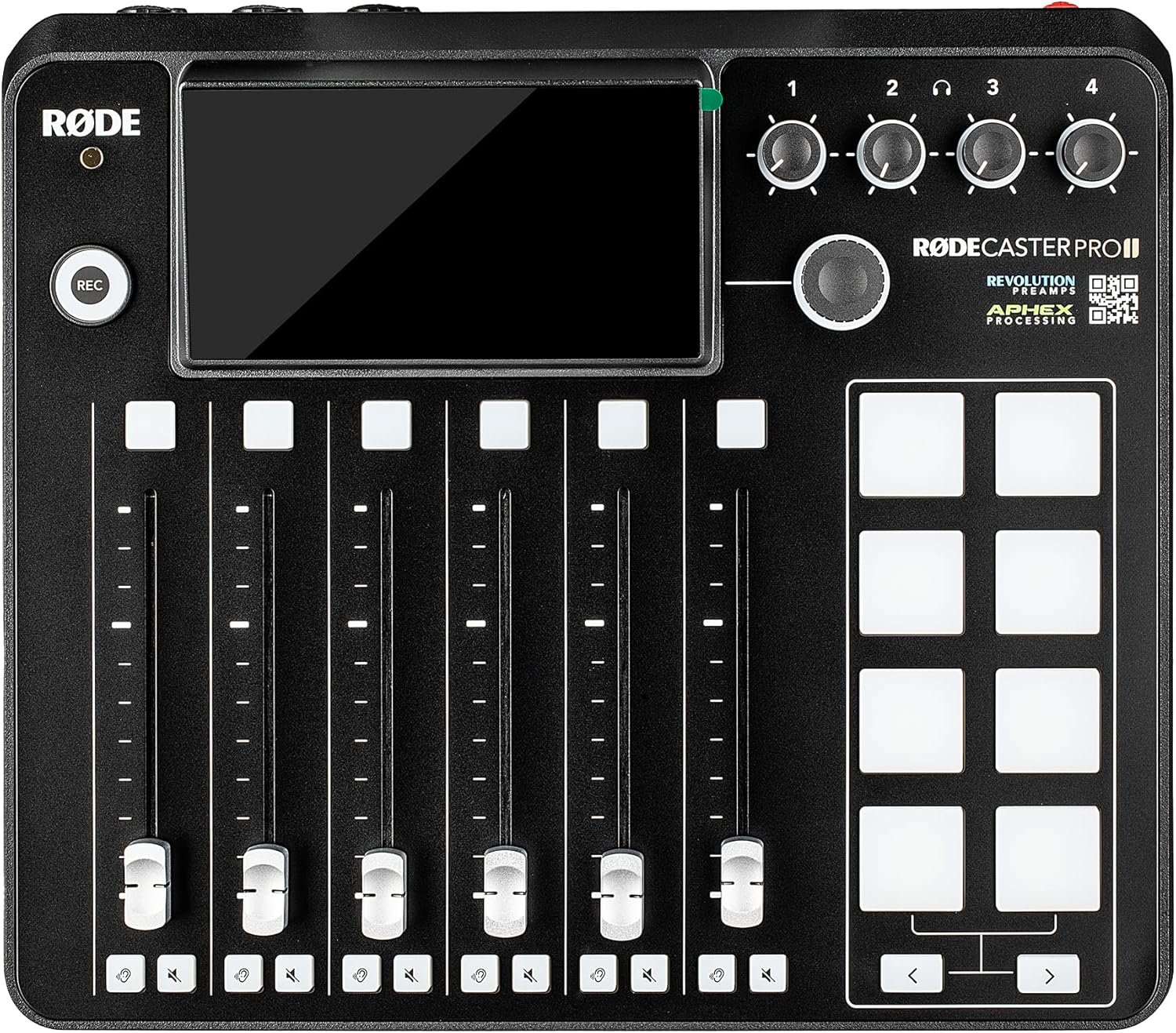 RODE RODECaster Pro II + RODECaster Video All-in-One Production Console + 64GB Micro SD Memory Card + 4x 10 Foot XLR + 2x USB-C + 4x 1/4 TRS + Cable Ties + Fiber Cloth (Bundle)