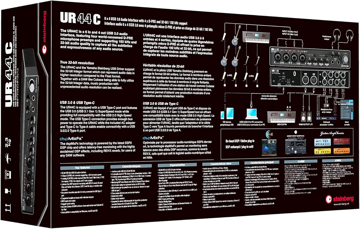 Steinberg UR44C 6×4 USB 3.0 Audio Interface with Cubase AI and Cubasis LE
