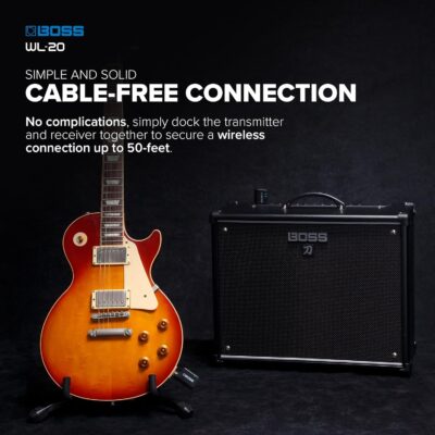 BOSS WL-20 | Compact Wireless Instrument System | Plug-and-Play Wireless System for Guitar, Bass and More | Lightning-Fast BOSS Technology | Built-in Cable Tone Simulation | Up to 50ft Range