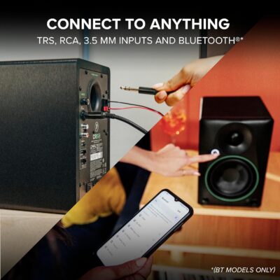 81DtC3k4jL. AC SL1500 Mackie CR3.5BT 3.5 Creative Reference Powered Studio Monitors with Bluetooth, Tone Knob and Location Switch — Active Speakers for Music Production, Desktop Computer, Gaming, HiFi Listening