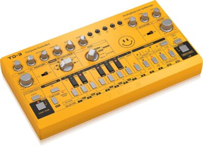 81E1BMXJIGL. AC SL1500 1781217512 2538 Behringer TD-3-AM Analog Bass Line Synthesizer with VCO, VCF, 16-Step Sequencer, Distortion Effects and 16-Voice Poly Chain