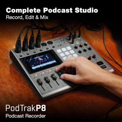 81FSkD2cdDL. AC SL1500 1781188374 6261 Zoom PodTrak P8 Podcast Recorder with 6 XLR Inputs, 6 Headphone Outputs, Phone Input, Sound Pads, Onboard Editing, USB Audio Interface, Battery Powered