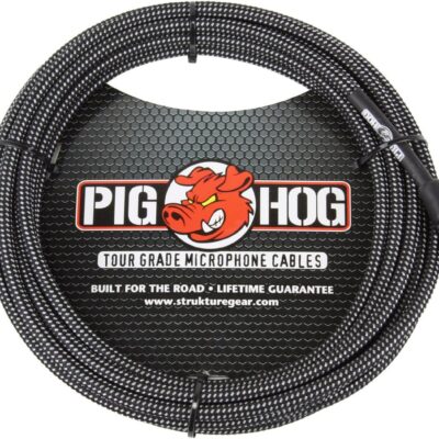 81Fpgtkwi3L. AC SL1500 Shure Beta 58A Supercardioid Vocal Microphone & Pig Hog Black & White Woven Mic Cable, 20ft XLR – Bundle