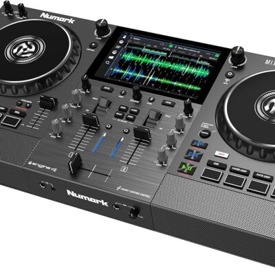 81LfmmRyG7L. AC SL1500 Numark Mixstream Pro Go Portable DJ Controller with Battery, Mixer with Stem Separation, Speakers, WiFi Streaming, Touchscreen, works with Serato DJ