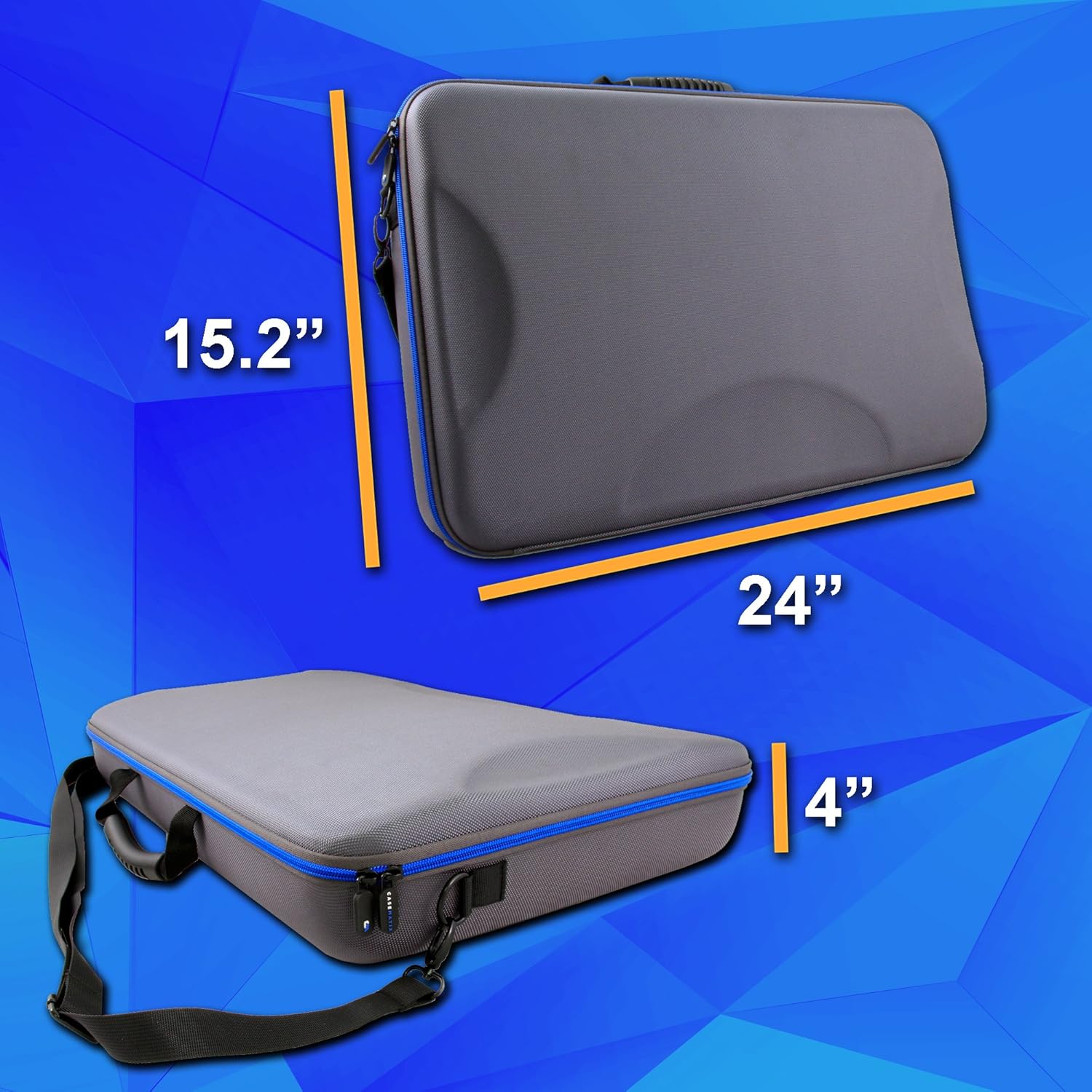 CASEMATIX Travel Case Compatible with Numark Mixstream Pro Plus, Mixstream Pro Go Standalone DJ Controller, Numark NV2 Serato Mixers and More – Includes Carrying Case Only with Shoulder Strap
