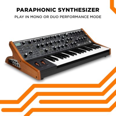 81P2UZM9 EL. AC SL1500 1781143641 1525 MOOG Subsequent 37 Paraphonic Analog Synthesizer and MIDI Keyboard with 37 Semi Weighted Keys, Headphone Amp, 256 Presets, Screen and Software Editor