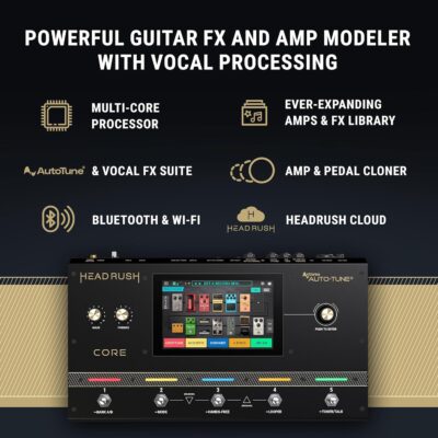 81PCfxEqH1L. AC SL1500 HeadRush Core – Guitar and Vocal Multi Core Effects Amp Modeling Processor with Cloning, Looper, Antares Auto-Tune, Wi-Fi, Touchscreen, and Bluetooth