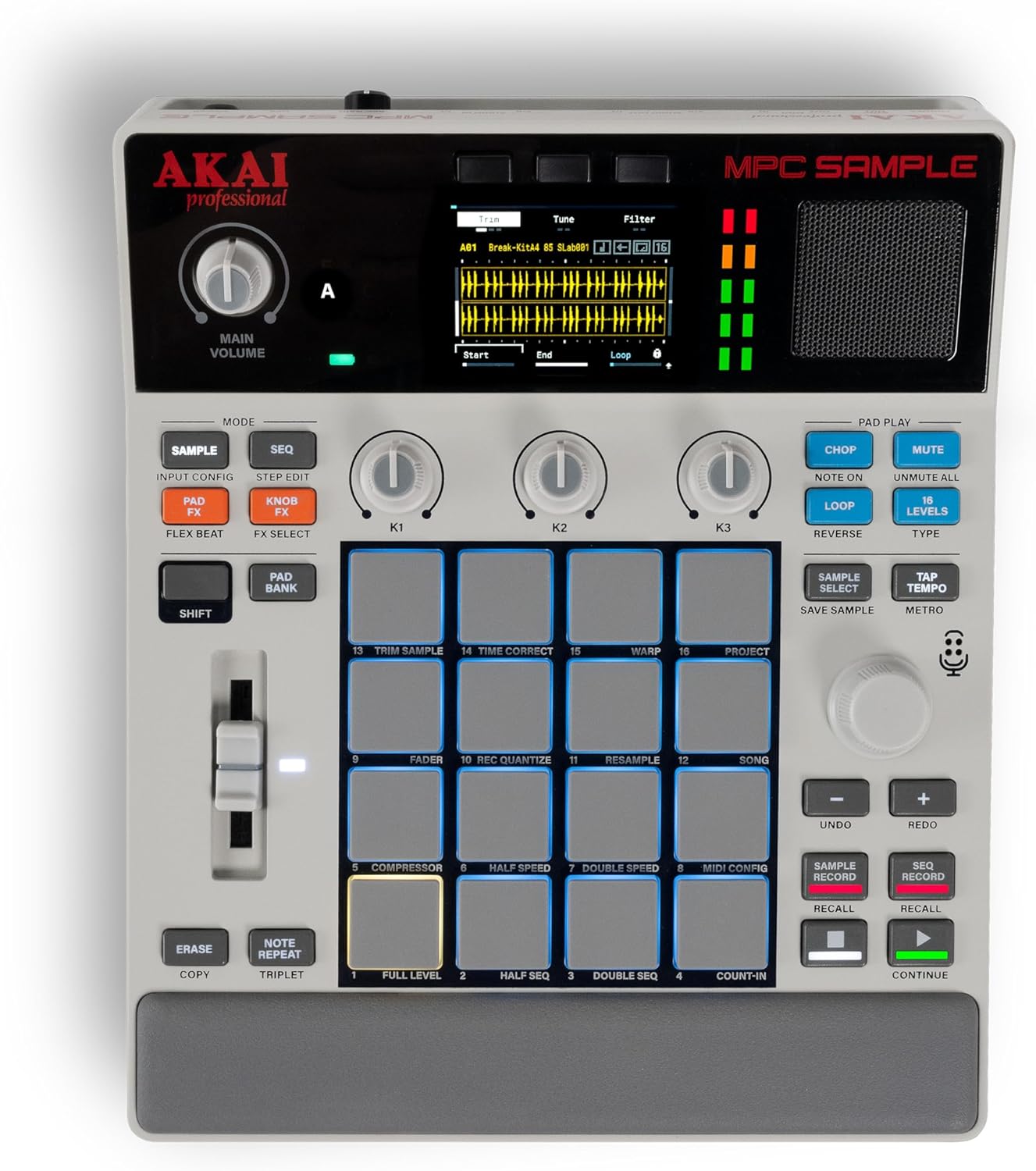 Akai Professional MPC Sample Standalone Portable Sampler, Sequencer and Effects Processor, with Rechargeable Battery, USB-C, Built-in Speaker and Microphone