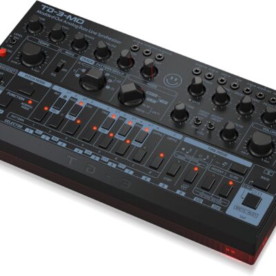81PkTcrQyaL. AC SL1500 Behringer TD-3-MO Modded Out Analog Bass Line Synthesizer with VCO, VCF and VCA – Black