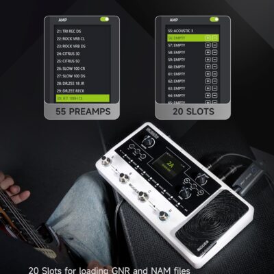 MOOER GE150 Pro Guitar Multi Effects Processor, 200 Presets & 170 Effects, NAM & MNRS Support, 55 Amp Models, 26 Cab Sims, 20 IR Slots, USB OTG Recording, 4-Footswitch, Looper & Expression Pedal