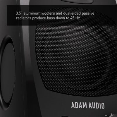 ADAM Audio D3V Active Desktop Monitoring System with USB-C Connection (Pair, Black)