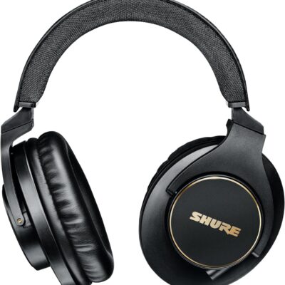 Shure SRH840A Professional Over-Ear Wired Studio Headphones for Recording, Mixing & Monitoring – Closed-Back Circumaural Design with Detachable Cable, Black