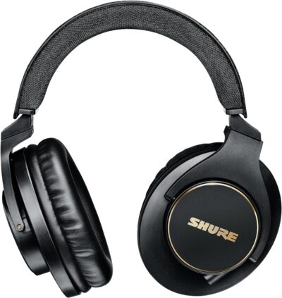 Shure SRH840A Professional Over-Ear Wired Studio Headphones for Recording, Mixing & Monitoring – Closed-Back Circumaural Design with Detachable Cable, Black