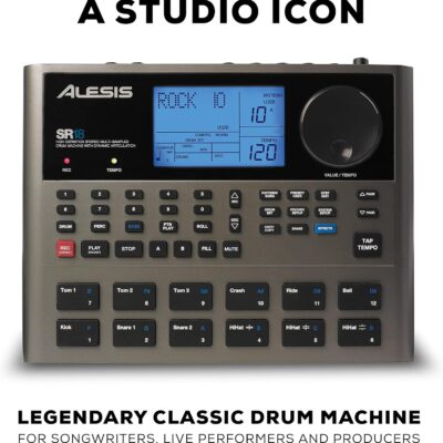 Alesis SR-18 – Studio-Grade Standalone Drum Machine With On-Board Sound Library, Performance Driven I/O and In-Built Effects/Processors
