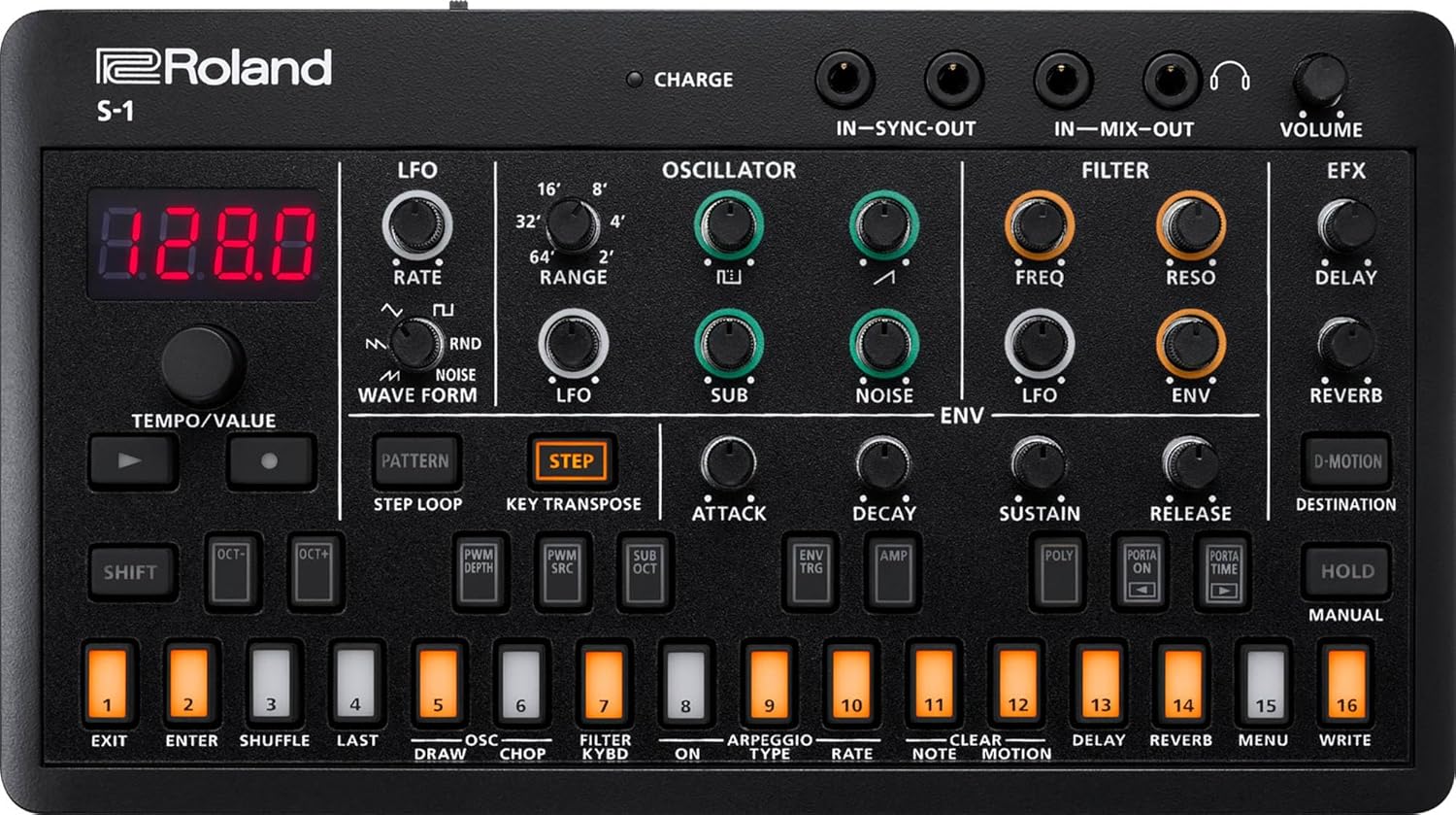 Roland AIRA Compact S-1 Tweak Synthesizer Bundle with Audio Cable and Austin Bazaar Polishing Cloth