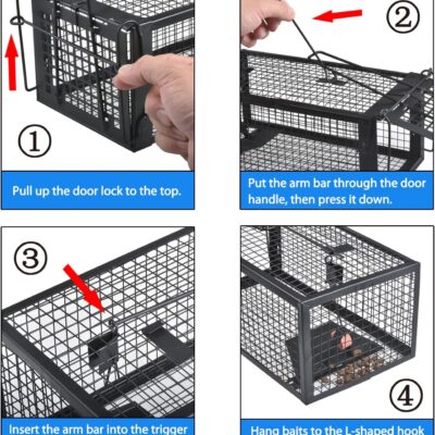 Gingbau Live Chipmunk Rat Trap Humane Vole Mouse Cage Trap
