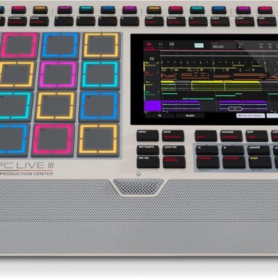 Akai Professional MPC Live III Retro – Standalone Portable Music Production Center with MPCe Pads, Sequencer, Touchscreen, Mic, Stereo Monitors, Audio Interface, Wi-Fi, Bluetooth, Battery, Touchstrip
