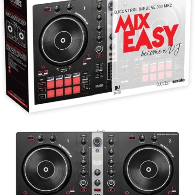 81cTAIEsSxL. AC SL1500 Hercules DJControl Inpulse 300 MK2 USB DJ Controller – Beginner DJ Set, 2-Deck Mixer with Built-In Sound Card, 16 Pads, Serato DJ Lite & DJUCED Software Included