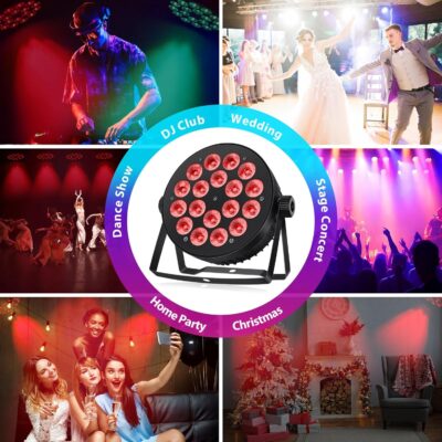 81chtFL2dsL. AC SL1500 LED Par Lights DMX,90W RGBW 4IN1 LED Stage Par Lights Stage DJ Par Can Light Sound Activated Auto Play by Remote&DMX Control for Events Wedding Party DJ Stage Live Show 2 Pack