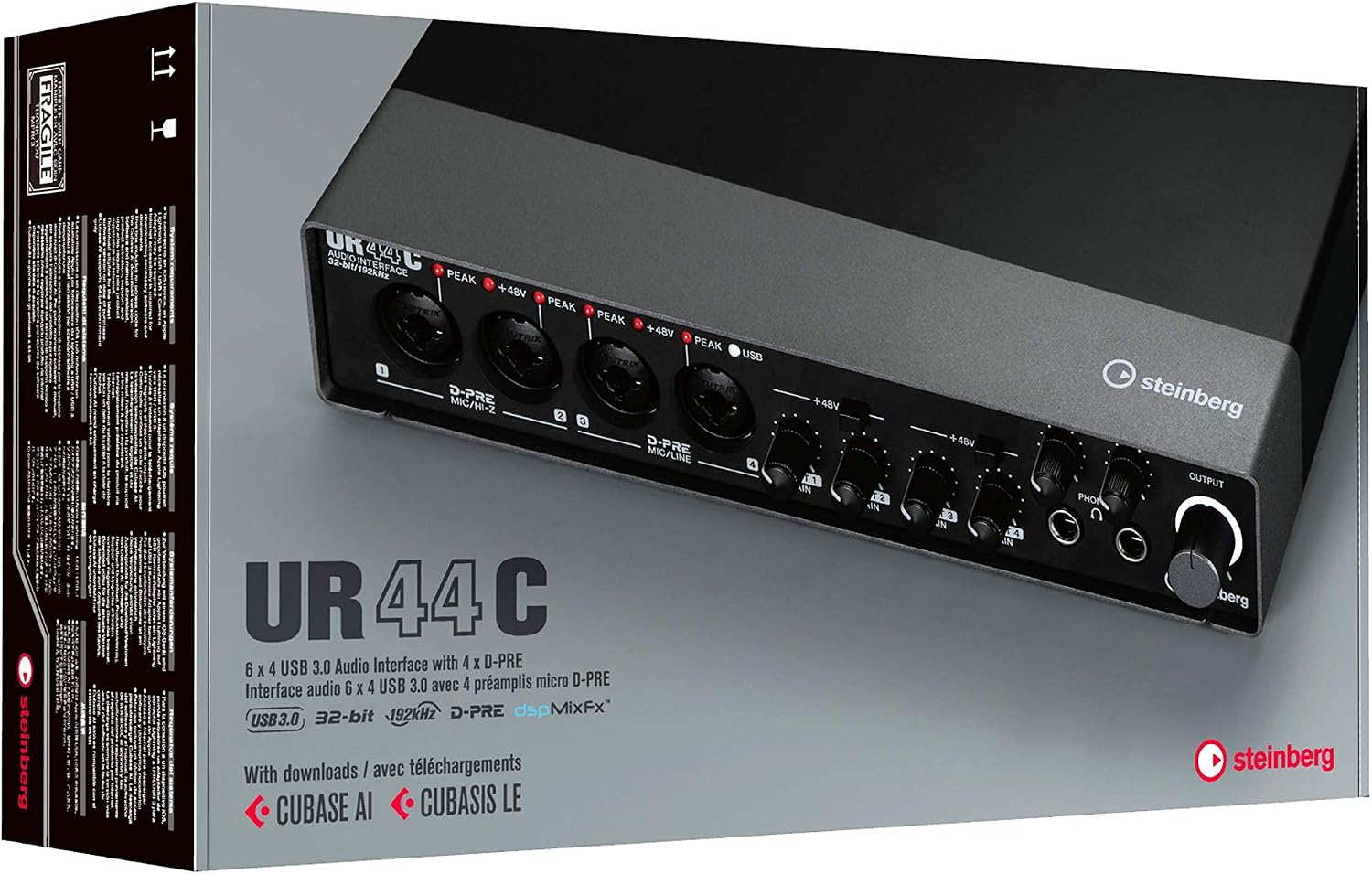 Steinberg UR44C 6×4 USB 3.0 Audio Interface with Cubase AI and Cubasis LE