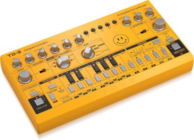 81d8UcoF0KL. AC SL1500 1781217509 6179 Behringer TD-3-AM Analog Bass Line Synthesizer with VCO, VCF, 16-Step Sequencer, Distortion Effects and 16-Voice Poly Chain