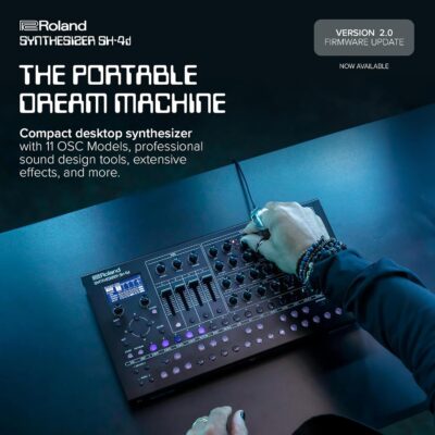 81dOaL6baKL. AC SL1500 1781147018 7298 Roland SH-4d Compact Desktop Synthesizer | 11 OSC Models | Professional Sound Design Tools | Perfect for Studio & Stage | Hands-On Workflow | Multitimbral Pattern Sequencer | Extensive FX