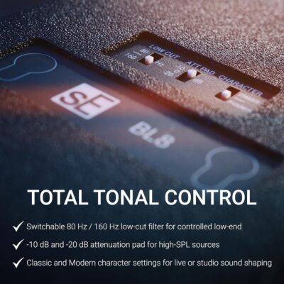 81fs1HfK9ML. AC SL1500 SE ELECTRONICS BL8 Half-Cardioid Boundary Microphone for Kick Drums, Grand Piano, Ambience, Room & Stage Floor Miking & More – Professional Boundary Mic with Rugged Build