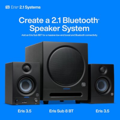 81htsNna6nL. AC SL1500 1781107752 5520 PreSonus Eris 3.5 Studio Monitors, Pair — Powered, Active Monitor Speakers for Near Field Music Production, Desktop Computer, Hi-Fi Audio