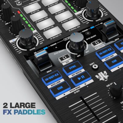 81j6ltLHwVL. AC SL1500 Reloop Mixtour Pro High-quality, ultra-portable, all-in-one four-deck DJ controller with audio interface