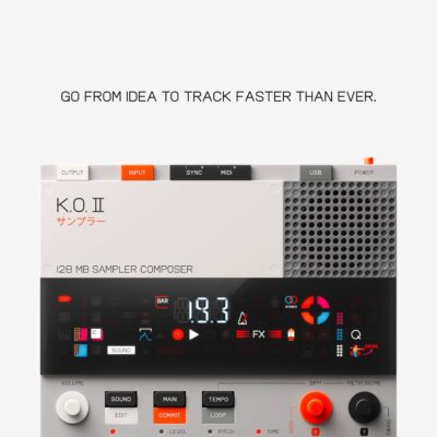 teenage engineering EP–133 K.O. II 128MB sampler, drum machine and sequencer with built-in microphone and effects