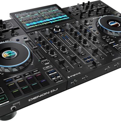 Denon DJ PRIME 4+ Standalone DJ Controller with Stem Separation on 4 Decks, Wi-Fi Streaming, Drop Sampler Mixer, 10.1 Touchscreen, Light Control