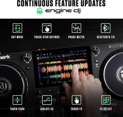 81r6Ll9UNcL. AC SL1500 1781106714 5256 Numark Mixstream Pro+ DJ Controller with Stem Separation, 2 Decks, Wi-Fi Streaming, Mixer, 7 Touchscreen, Speakers, works with Serato and Virtual DJ