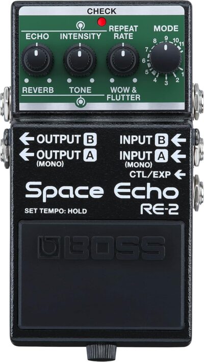 81svqOiWevL. AC SL1500 Boss RE-2 Space Echo Delay and Reverb Effects Bundle with Gearlux Power Supply, Instrument Cable, Patch Cable, and Picks