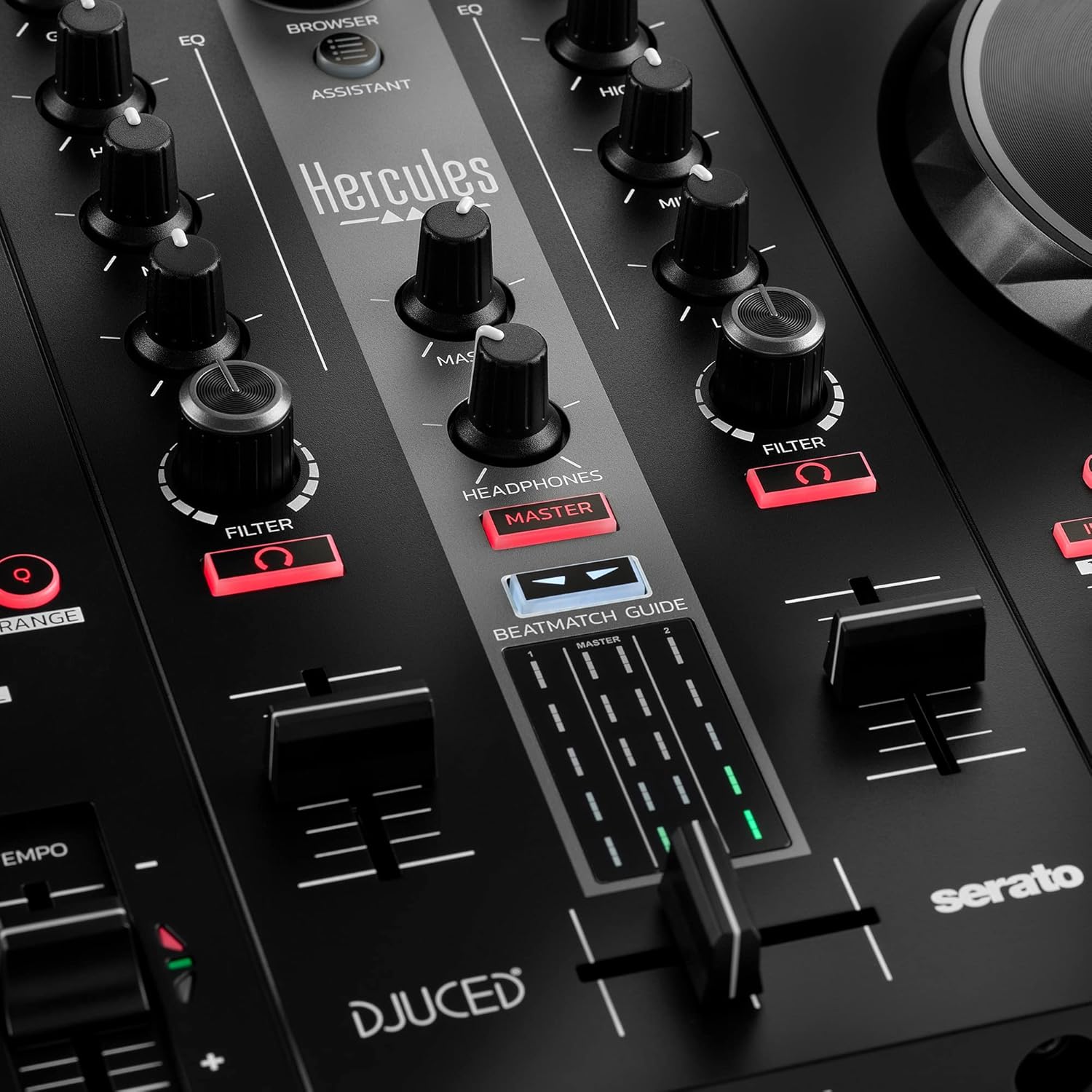 Hercules DJControl Inpulse 300 MK2 USB DJ Controller – Beginner DJ Set, 2-Deck Mixer with Built-In Sound Card, 16 Pads, Serato DJ Lite & DJUCED Software Included