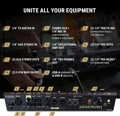 81vYQEkq8jL. AC SL1500 HeadRush Core – Guitar and Vocal Multi Core Effects Amp Modeling Processor with Cloning, Looper, Antares Auto-Tune, Wi-Fi, Touchscreen, and Bluetooth
