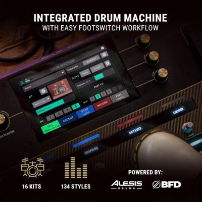 HeadRush Prime – Guitar and Vocal Multi Effects Pedal and Amp Modeling Processor with Amp Cloner, Antares Auto-Tune, WiFi, Touchscreen, Looper and Bluetooth