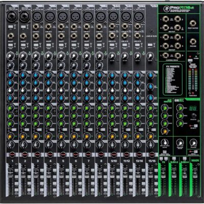 9109QiLsvAL. AC SL1500 Audiosavings Bundle: Mackie ProFX16v3 16-Channel 4-Bus Professional Effects Mixer w/USB ProFX16v3 Bundle with Rockville MBP2220 22×20 Pro Mixer Bag & Thick Foam+Semi-Hard+6 Padded Dividers (2 Items)