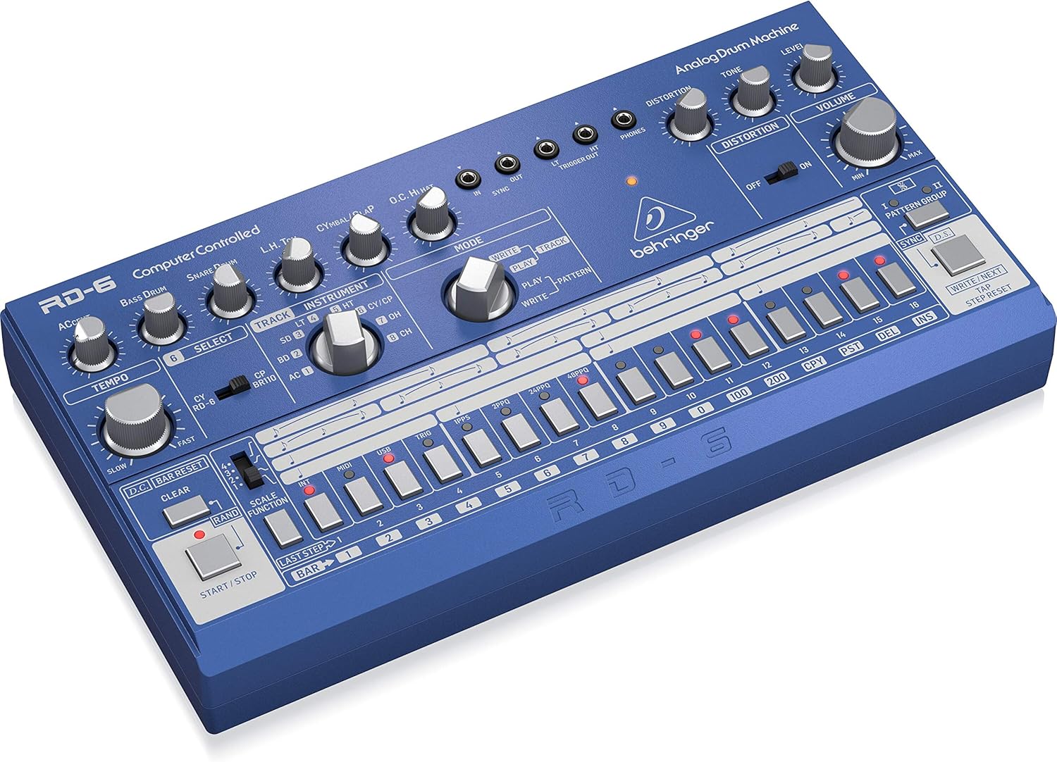 Behringer RD-6-BU Analog Drum Machine – Blue