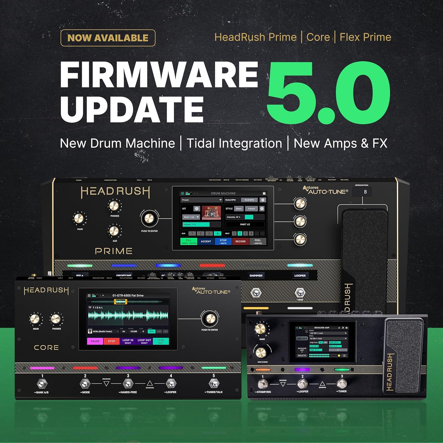 HeadRush Core – Guitar and Vocal Multi Core Effects Amp Modeling Processor with Cloning, Looper, Antares Auto-Tune, Wi-Fi, Touchscreen, and Bluetooth