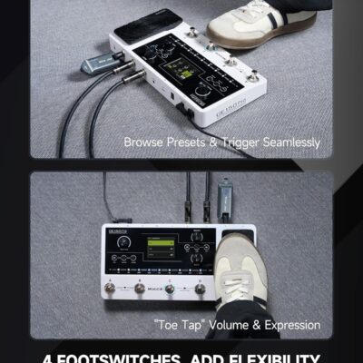 MOOER GE150 Pro Guitar Multi Effects Processor, 200 Presets & 170 Effects, NAM & MNRS Support, 55 Amp Models, 26 Cab Sims, 20 IR Slots, USB OTG Recording, 4-Footswitch, Looper & Expression Pedal