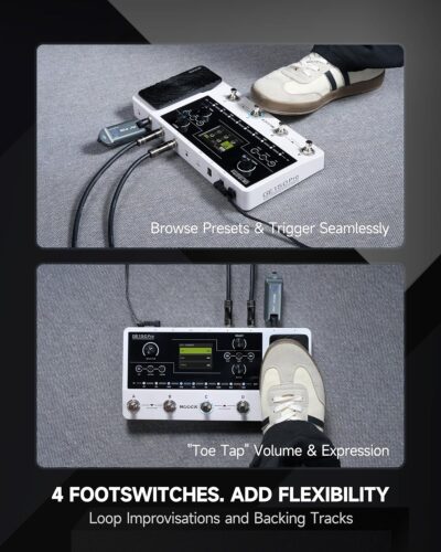 MOOER GE150 Pro Guitar Multi Effects Processor, 200 Presets & 170 Effects, NAM & MNRS Support, 55 Amp Models, 26 Cab Sims, 20 IR Slots, USB OTG Recording, 4-Footswitch, Looper & Expression Pedal