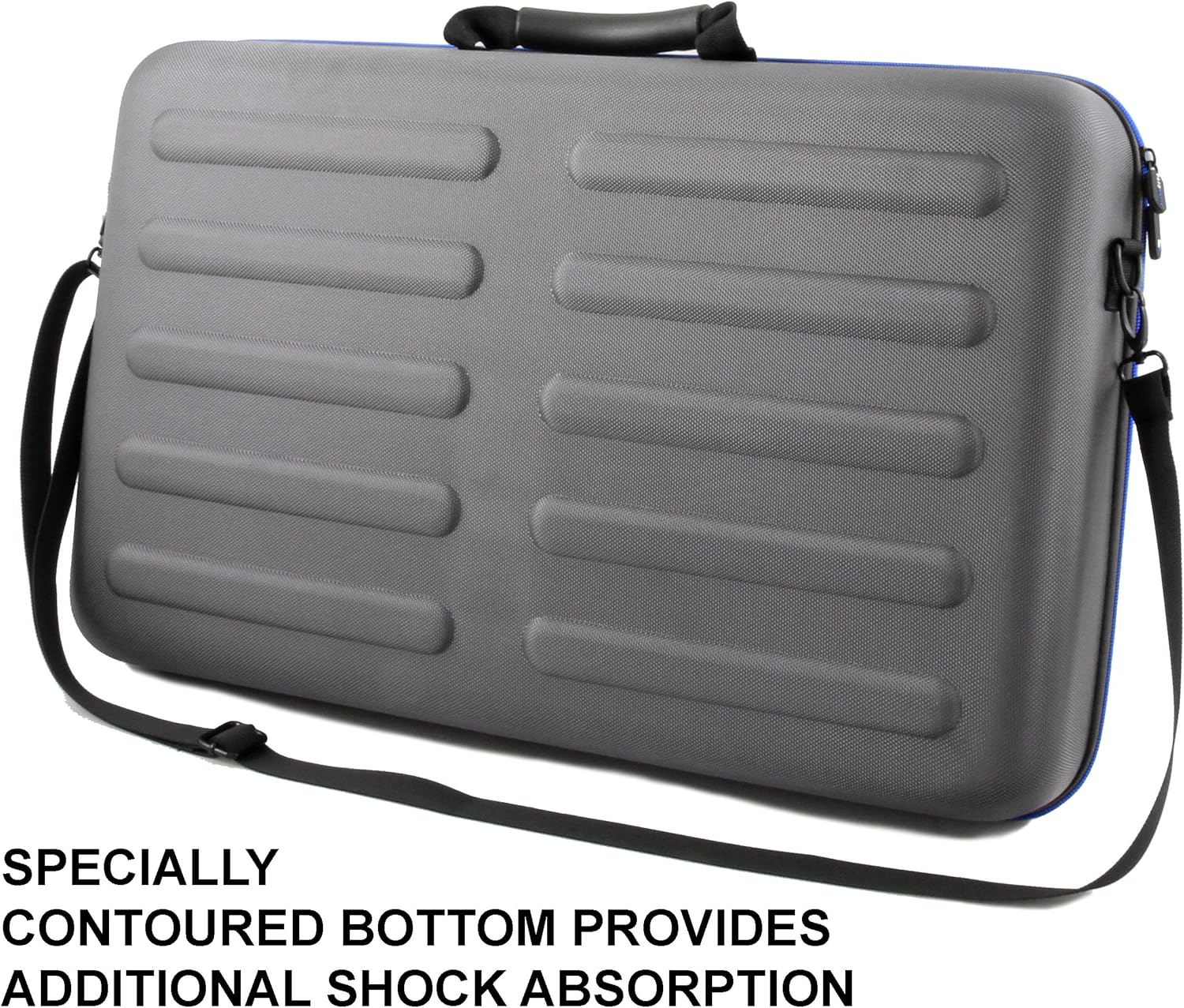 CASEMATIX Travel Case Compatible with Numark Mixstream Pro Plus, Mixstream Pro Go Standalone DJ Controller, Numark NV2 Serato Mixers and More – Includes Carrying Case Only with Shoulder Strap