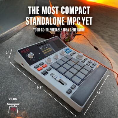 91EcZ7bERjL. AC SL1500 Akai Professional MPC Sample Standalone Portable Sampler, Sequencer and Effects Processor, with Rechargeable Battery, USB-C, Built-in Speaker and Microphone