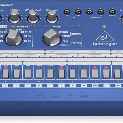 91FKl5ncEFL. AC SL1500 Behringer RD-6-BU Analog Drum Machine – Blue