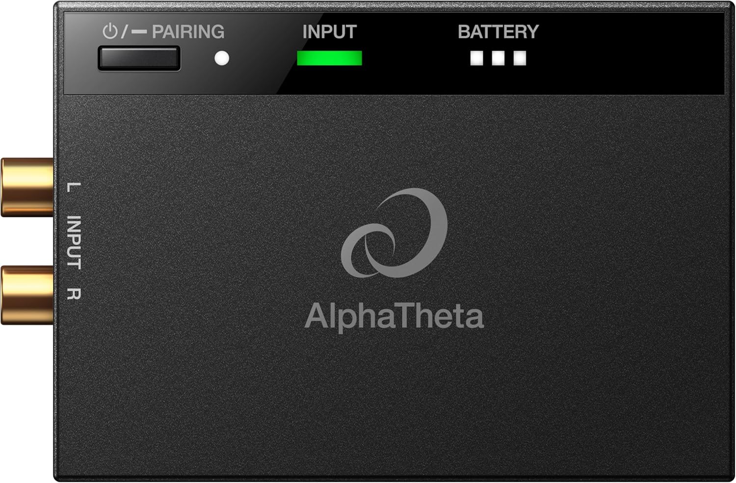 AlphaTheta Wave‑Eight Battery‑Powered Party Speaker for DJs & Performers – Portable Bluetooth Event Speaker with Ultra‑Low‑Latency Wireless Audio, High‑Output Sound, Built‑in Battery