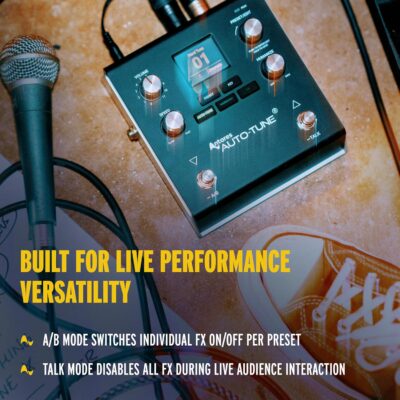 91SUfYVZ60L. AC SL1500 HeadRush VX5 Vocal Effects Pedal with Antares AutoTune for Vocalists with Real Time Pitch Correction, Vocal Harmony, Guitar and Mic in and Audio Interface