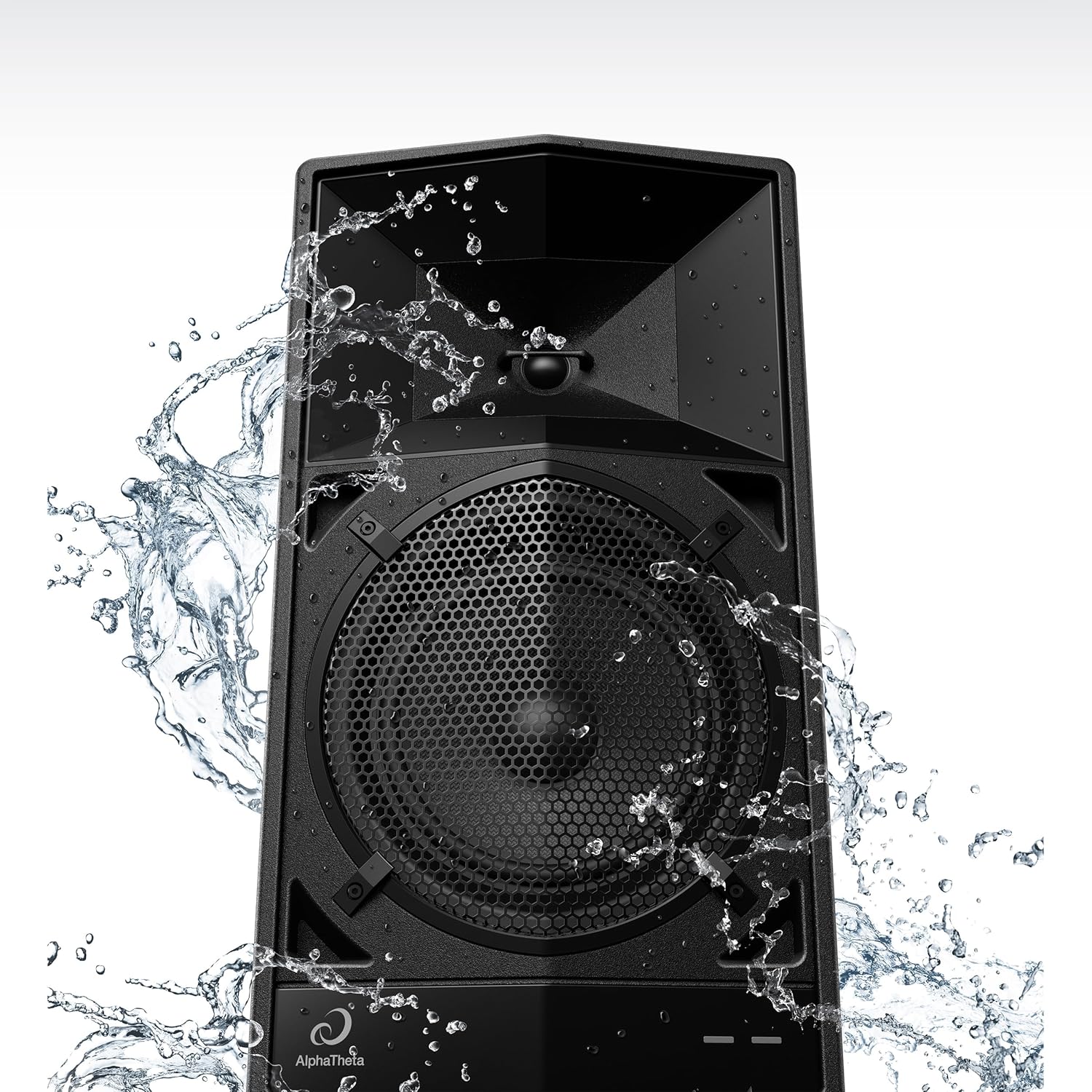 AlphaTheta Wave‑Eight Battery‑Powered Party Speaker for DJs & Performers – Portable Bluetooth Event Speaker with Ultra‑Low‑Latency Wireless Audio, High‑Output Sound, Built‑in Battery
