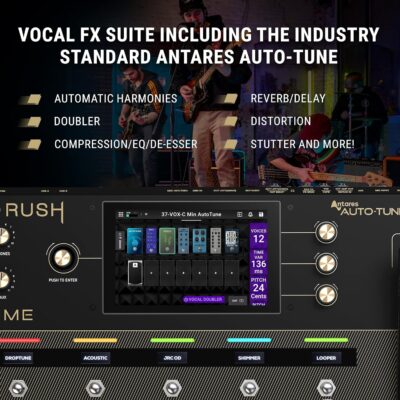 HeadRush Prime – Guitar and Vocal Multi Effects Pedal and Amp Modeling Processor with Amp Cloner, Antares Auto-Tune, WiFi, Touchscreen, Looper and Bluetooth
