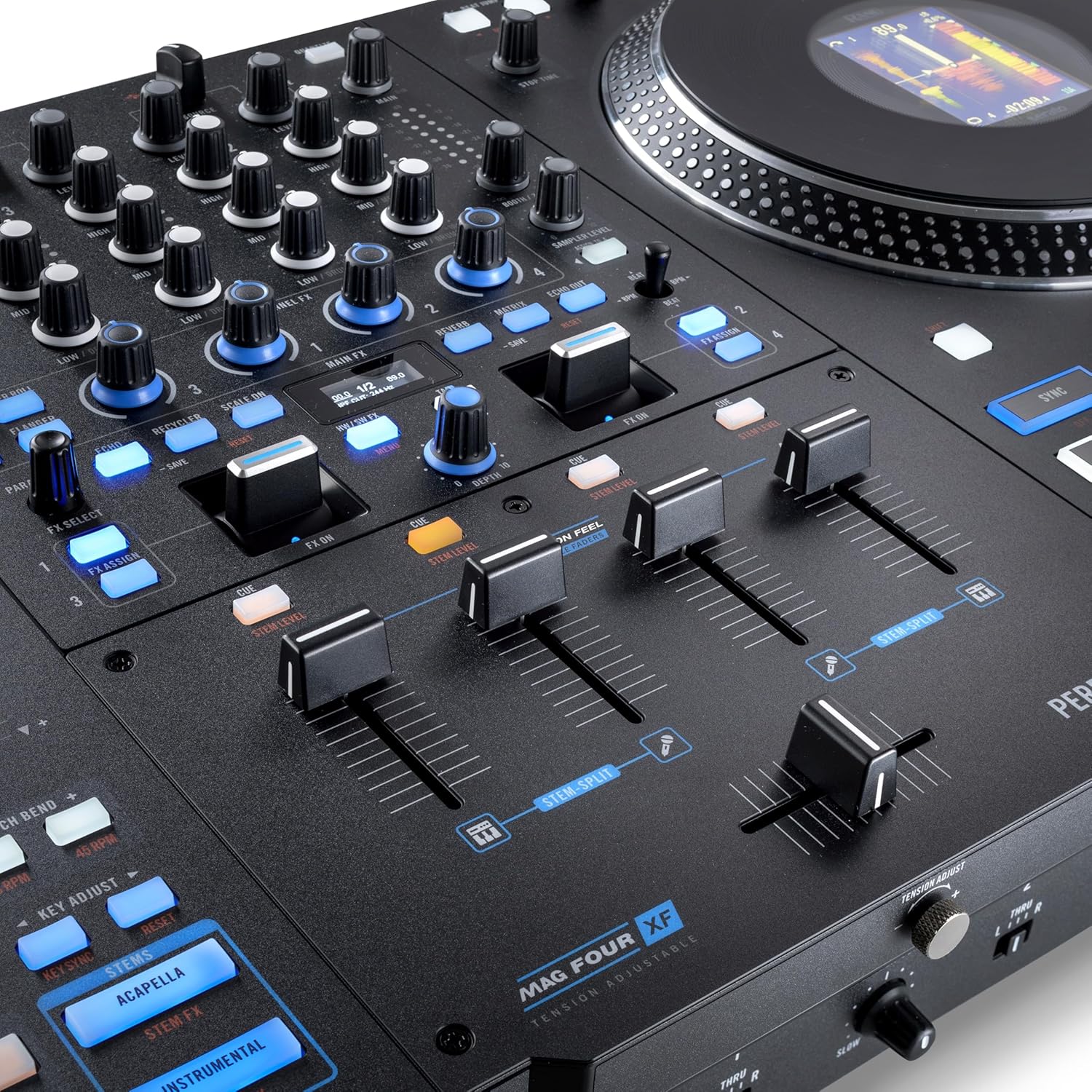 RANE PERFORMER 4-Channel Motorized DJ Controller, 7 Platters with Displays, Precision Feel Faders, Stem Split, Advanced FX, Serato DJ Pro Included